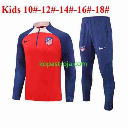 Atlético Madrid Barn Tränings Sweatshirtställ Röd 2023/24 Atlético Madrid Barn Tränings Sweatshirtställ Röd 2023/24